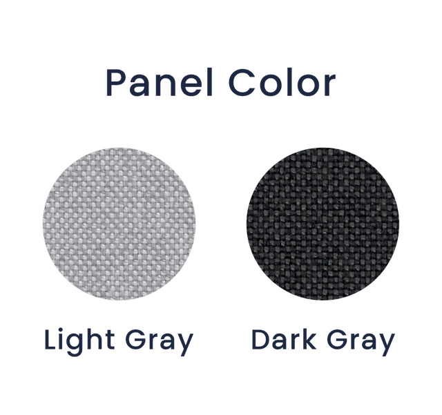 Panel Color | Light Gray, Dark Gray